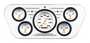 1953-1955 Ford Truck Billet Aluminum 5 Gauge Panel w/ Classic Instruments Gauges