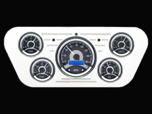 1953-1955 Ford Truck Billet Aluminum Gauge Panel w/ Dakota Digital VHX-1050 Black Alloy Gauges