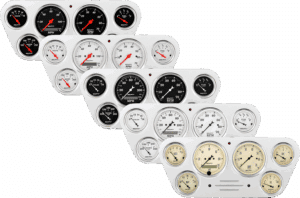1953-1955 Ford Truck Billet Aluminum Gauge Panel w/ Auto Meter Street Rod Series Gauges