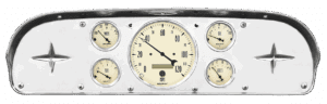 1957-1960 Ford Truck Aluminum Gauge Panel w/ AutoMeter Antique Beige Gauges