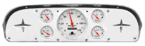 1957-1960 Ford Truck Aluminum Gauge Panel w/ AutoMeter Arctic White Gauges