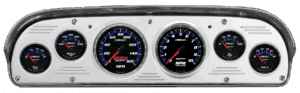 1957-1960 Ford Truck Aluminum 6 Gauge Panel w/ Auto Meter Cobalt Gauges