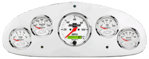 1934 Chevy Master Billet Aluminum Gauge Panel w/ AutoMeter Chevy Vintage Gauges
