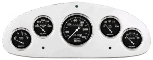 1934 Chevy Master Billet Aluminum Gauge Panel w/ Auto Meter Street Rod series gauges