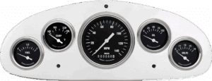 1934 Chevy Master Billet Aluminum 5 Gauge Panel w/ Classic Instruments Gauges