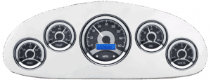1934 Chevy Master Billet Aluminum Gauge Panel w/ Dakota Digital VHX-1050 Black Alloy Gauges