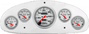 1934 Chevy Master Aluminum Gauge Panel w/ AutoMeter Ultra-Lite Gauges
