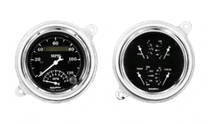 1936 Chevy Standard Aluminum Adapter Rings w/ Auto Meter Street Rod Series Gauges (Speedo/Tach)