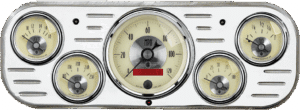 1937-1938 Chevy Car Aluminum 5 Gauge Panel w/ Auto Meter Prestige Series