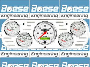 1937-1938 Chevy Car Aluminum Gauge Panel w/ Auto Meter Chevy Vintage Gauges