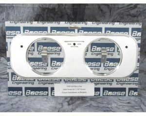 1937-1938 Chevy Car Aluminum 2 Gauge Panel for 3 3/8" Auto Meter, Classic Instruments, or Dolphin