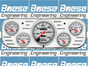 1937-1938 Chevy Car Aluminum Dash Insert w/ Ultra-Lite Gauges