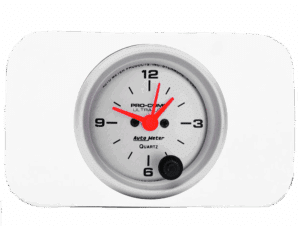 1937-1938 Chevy Car Clock Insert w/ Auto Meter Ultra Lite Clock