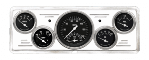 1939 Chevy Car Billet Aluminum 5 Gauge Panel w/ Classic Instruments Gauges (Ultimate Speedometer)