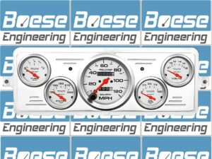 1939 Chevy Car Billet Aluminum Gauge Panel w/ Ultra-Lite gauges