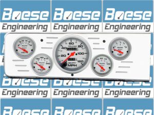 1940 Chevy Car Billet Aluminum Gauge Panel w/ Ultra-Lite gauges