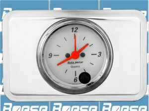 1940 Chevy Car Clock Inserts w/ Auto Meter Street Rod Series Clocks