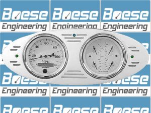 1932 Ford Car Billet Aluminum Gauge Panel w/ Auto Meter Street Rod Series Gauges