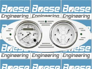 1932 Ford Car Billet Aluminum Gauge Panel w Auto Meter Street Rod Series Gauges (Speedo/Tach)