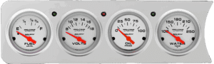 1941-1948 Chevy Car 4 Gauge Insert w/ Auto Meter Ultra-Lite Gauges