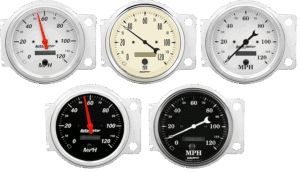 1941-1948 Chevy Car Aluminum Speedometer Insert w/ AutoMeter Street Rod Series Speedometer