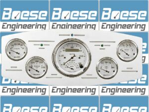 1933-1934 Dodge Car Billet Aluminum Gauge Panel w Auto Meter Street Rod Series Gauges (Speedo/Tach)