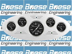 1933-1934 Plymouth Billet Aluminum Gauge Panel w/ Auto Meter Street Rod series gauges