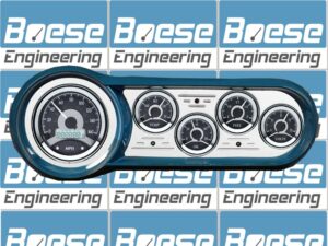 1953-1954 Chevy Car Billet Aluminum Gauge Panel w/ Dakota Digital VHX-1050 Black Alloy Gauges