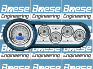 1953-1954 Chevy Car Billet Aluminum Gauge Panel w/ Dakota Digital VHX-1050 Silver Alloy Gauges