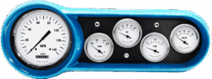 1953-1954 Chevy Car Aluminum Gauge Panels w/ Classic Instruments White Hot Gauges