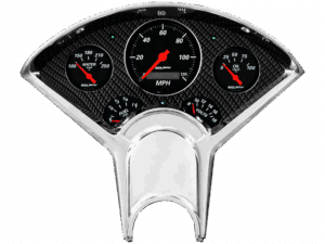 1955-1956 Chevy Car Hydro Dipped Carbon Fiber Gauge Panel w/ Auto Meter Street Rod series gauges
