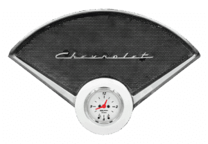 55 56 Chevy Car clock aluminum insert w/ Auto Meter Street Rod series quartz clock