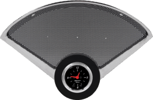 1955-1956 Chevy Car Black Anodized Clock Insert w/ AutoMeter Street Rod Series Clock