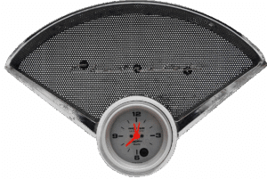 55 56 Chevy Car Aluminum Clock Insert w/ 2 5/8" Auto Meter Ultra-Lite Quartz Clock