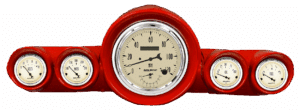 1959-1960 Chevy Impala / El Camino / Bel Air / Biscayne Speedometer Insert w/ AutoMeter Antique Beige Gauges (Speedo/Tach)