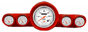 1959-1960 Chevy Impala Speedometer Insert with AutoMeter Arctic White Gauges (Speedo/Tach)