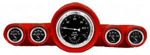 1959-1960 Chevy Impala / El Camino / Bel Air / Biscayne Speedometer Insert w/ AutoMeter Old Tyme Black Gauges (Speedo/Tach)