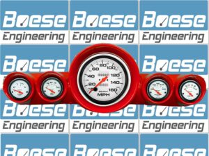 1959-1960 Chevy Impala Aluminum Adapter Ring w/ Auto Meter Phantom Gauges