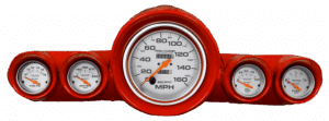 1959-1960 Chevy Car Aluminum Adapter Ring w/ Ultra-Lite Gauges