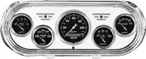 1962-65 Chevy Nova Gauge Panel w/ Old Tyme Black Gauges