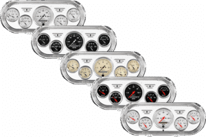 1962-1965 Chevy Nova Billet Aluminum Gauge Panel w/ Auto Meter Street Rod Series Gauges