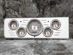 1940 Chevy Master Aluminum 5 gauge Panel w/ Classic Instruments Gauges