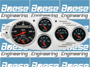 1932 Ford Car Billet Aluminum Gauge Panel w/ Auto Meter Street Rod Series Gauges (Speedo/Tach)