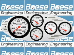 1932 Ford Car Billet Aluminum Gauge Panel w/ Auto Meter Phantom gauges