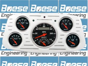 1933-1934 Ford Car Billet Aluminum Gauge Panel w Auto Meter Street Rod Series Gauges (Speedo/Tach)