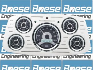 1933-1934 Ford Car Billet Aluminum Gauge Panel w/ Dakota Digital VHX-1050 Black Alloy Gauges