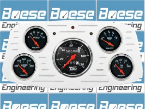 1933-1934 Ford Car Billet Aluminum Gauge Panel w/ Auto Meter Street Rod series gauges