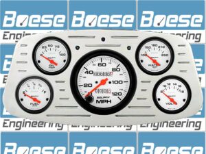 1933-1934 Ford Car Billet Aluminum Gauge Panel w/ Auto Meter Phantom Gauges
