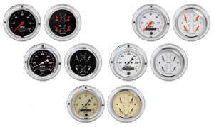 1937-1939 Ford Car or Truck Billet Aluminum Gauge Panel w/ Auto Meter Street Rod Series Gauges