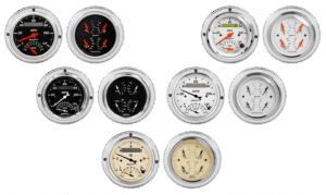 1937-1939 Ford Car or Truck Billet Aluminum Gauge Panel w/ Auto Meter Street Rod Series Gauges (Speedo/Tach)